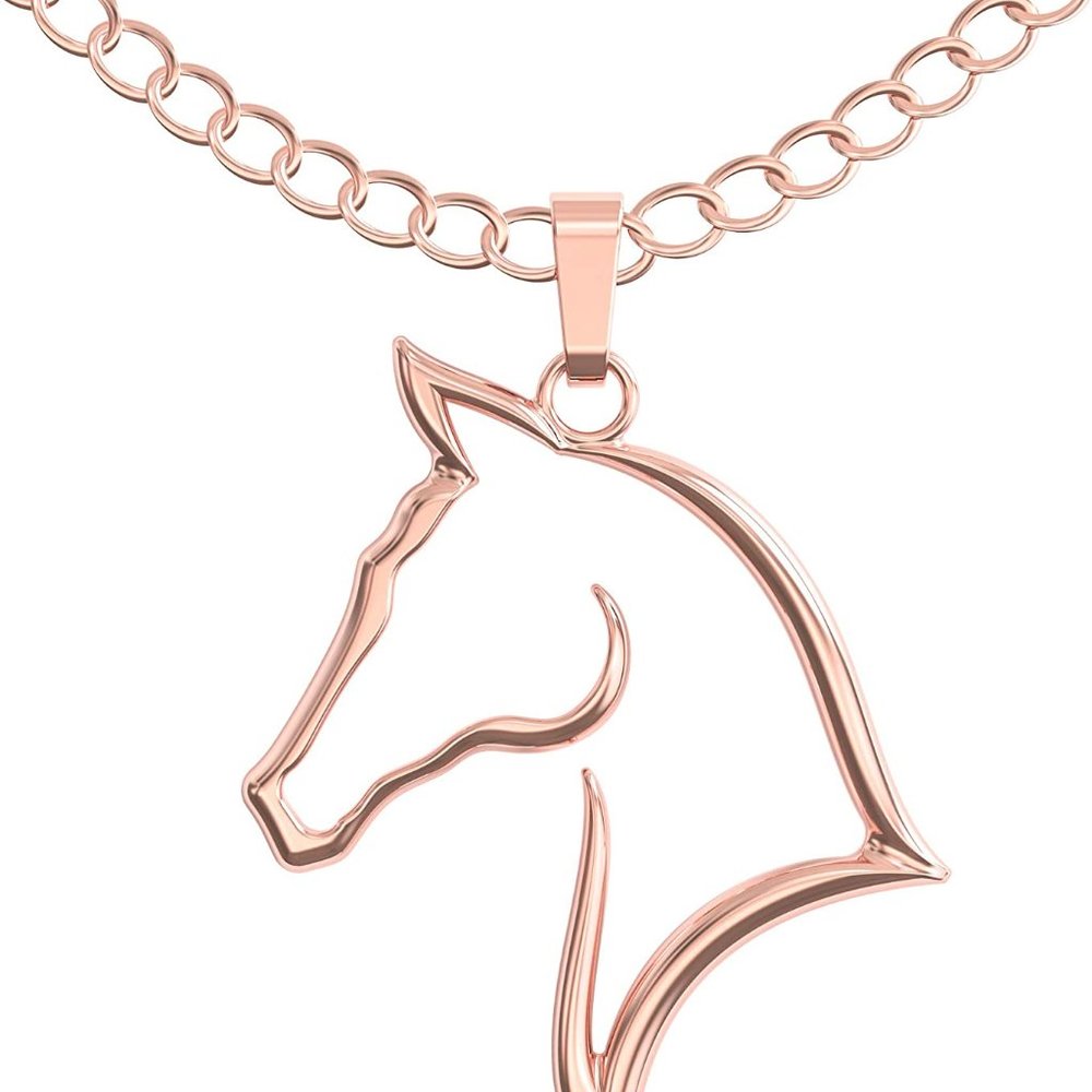 Necklace – Horse Gift for Horseback Riders – Cute Outline Pendant for Women